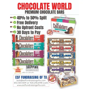Students selling chocolate bars for a fundraiser