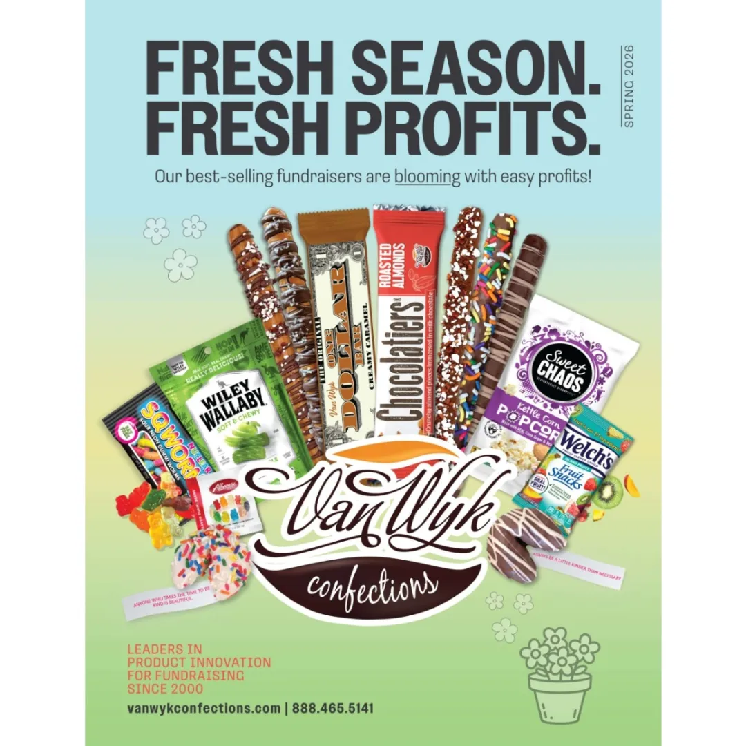 Students organizing candy fundraiser products