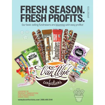 Students organizing candy fundraiser products