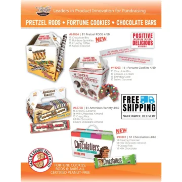 Fundraising organizer preparing candy bar cases