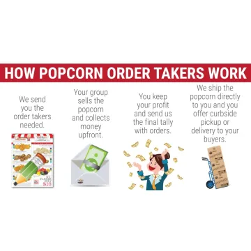 Students organizing popcorn fundraiser orders