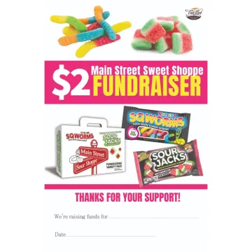 Community spirit night fundraiser with candy and popcorn sales