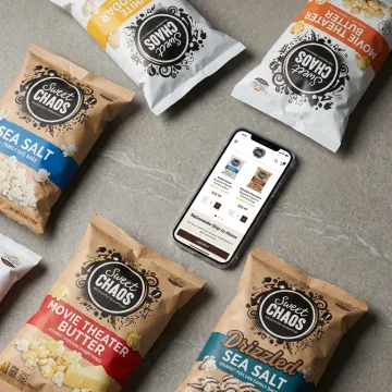 Online popcorn fundraiser with direct home delivery