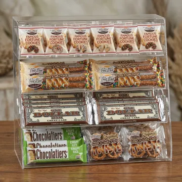 Fundraising candy products in display case