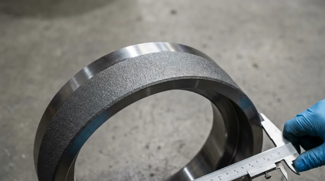 Industrial pump impeller with boronized CVD coating showing wear-resistant surface treatment