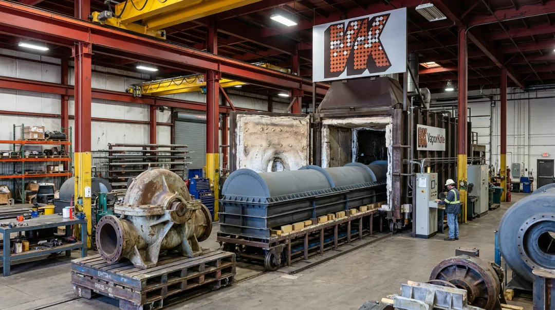 VaporKote large industrial CVD furnace processing oversized mining equipment components