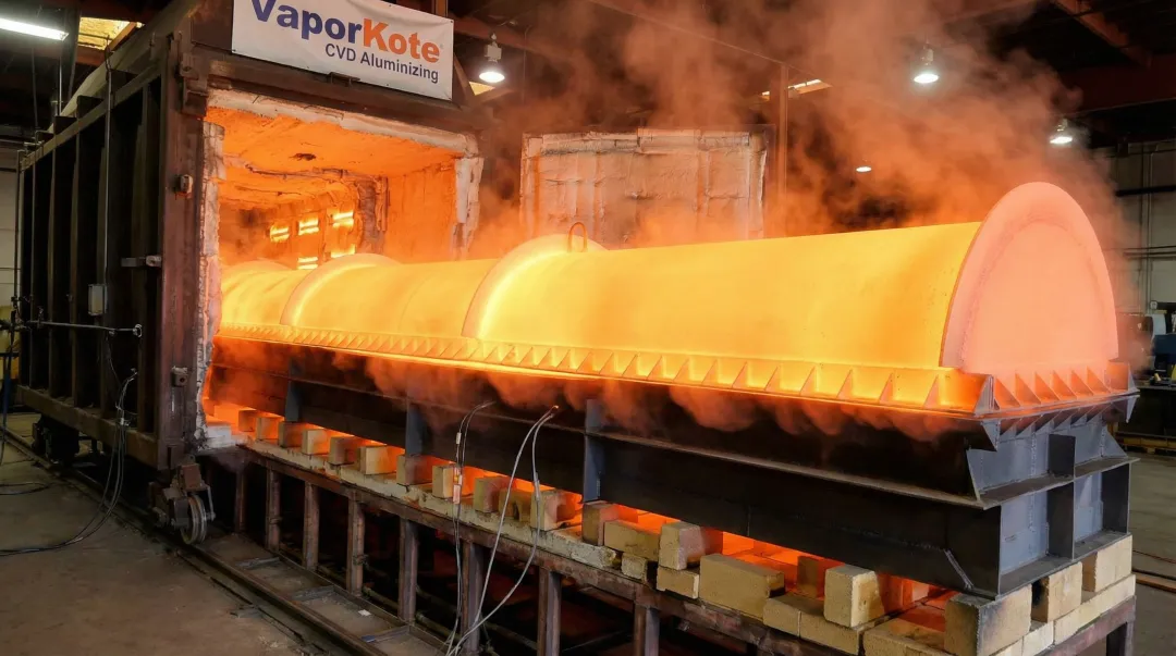 VaporKote diffusion coating CVD process on large industrial metal component