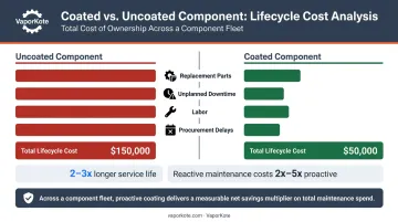 Total cost of ownership comparison coated versus uncoated components lifetime maintenance savings