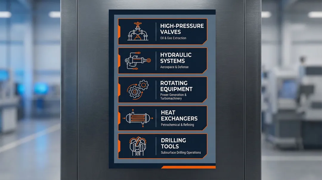 High-tolerance machining critical application areas across five heavy industries