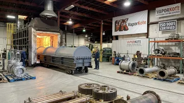 VaporKote diffusion coating industrial components for oil refining and mining applications