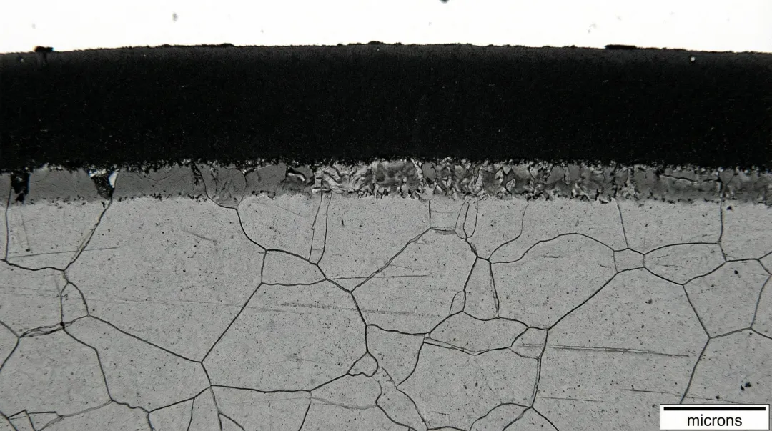 CVD boronizing diffusion coating cross-section showing iron boride surface hardness layers