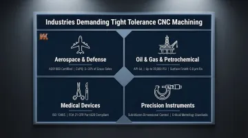 Four industries relying on tight tolerance CNC machining with key requirements and standards
