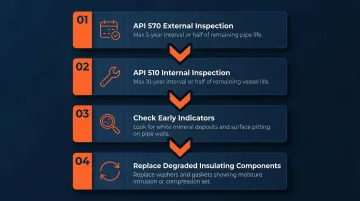 Galvanic corrosion inspection protocol checklist with API standard intervals and key indicators
