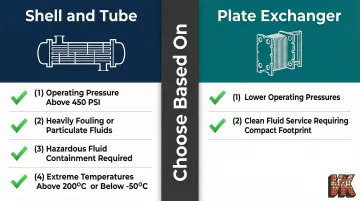 Shell and tube versus plate heat exchanger selection decision criteria side-by-side comparison