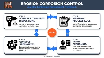 Four-step long-term erosion corrosion prevention and monitoring program framework