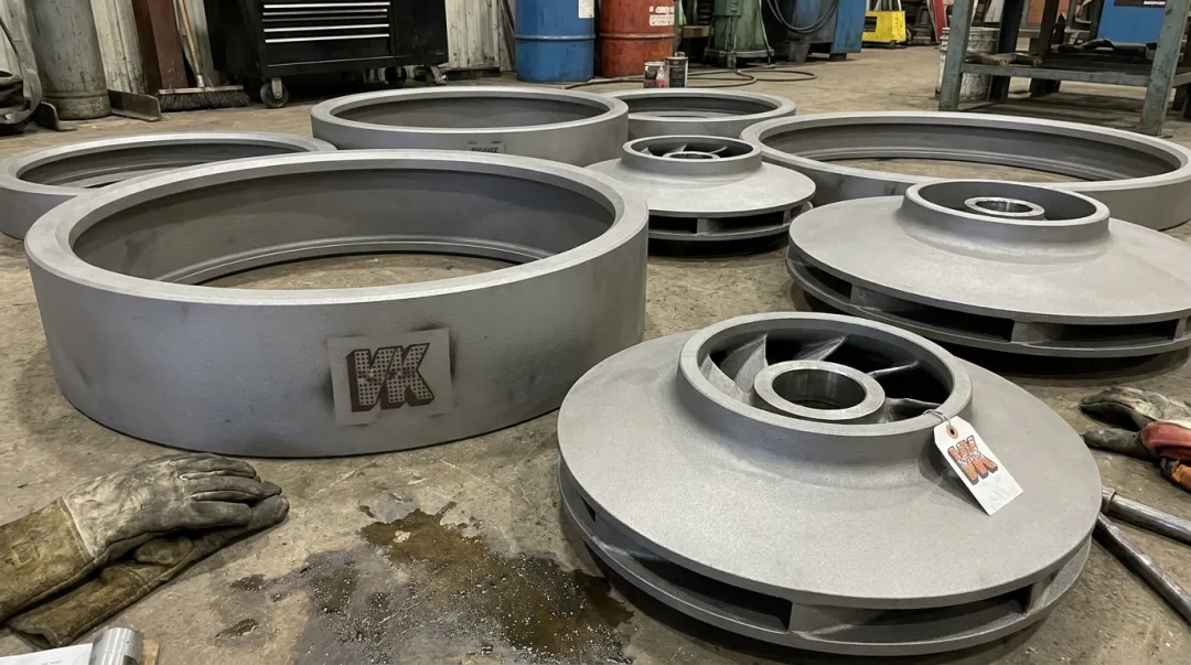 VaporKote boronized pump components showing wear-resistant surface treatment finish