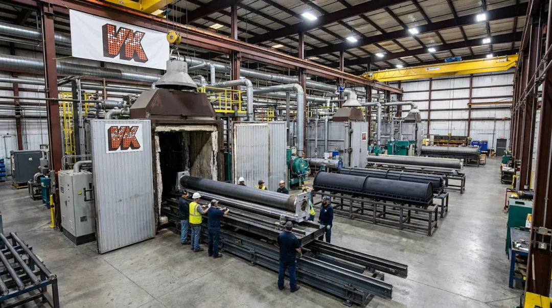 VaporKote industrial CVD diffusion coating furnace processing large metal components