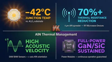 AlN coating electronics thermal management applications LED RF power module performance data