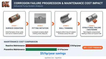 Steel corrosion failure sequence from oxidation to structural failure with maintenance cost comparison