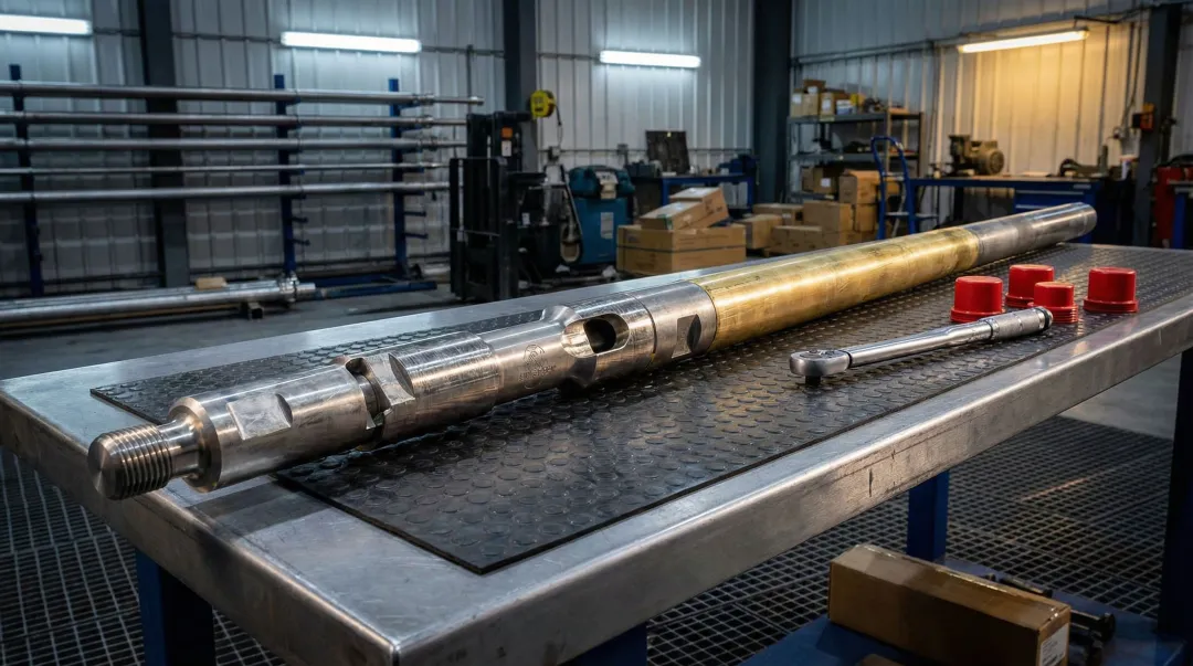 Industrial oil and gas pump components showing wear-resistant surface treated metal parts