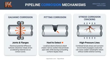 Three pipeline corrosion mechanisms galvanic pitting and stress cracking explained