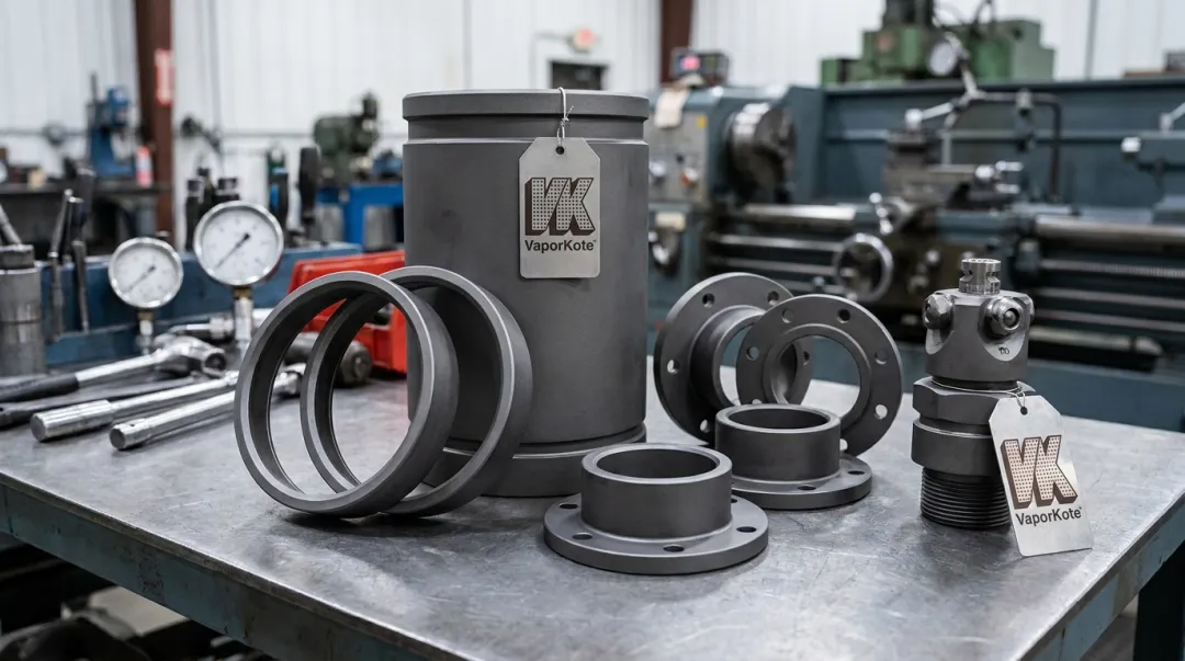 Boronized pump components and industrial parts treated with diffusion coating process