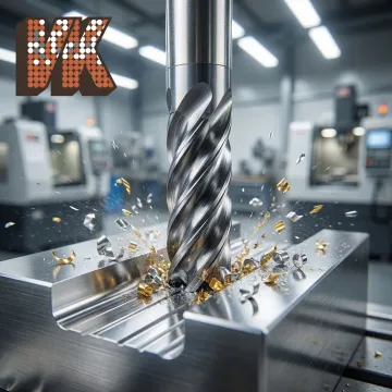 CNC machinist operating precision milling machine producing small batch industrial components