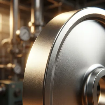 Close-up of a boronized pump component with ultra-hard protective coating surface