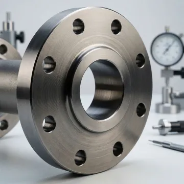 Close-up of a precision-machined metal component with surface coating applied in an industrial facility