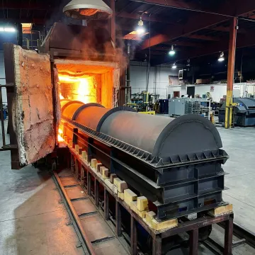 Industrial metal heat treatment furnace processing specialty steel components