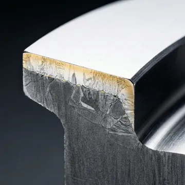 Cross-section of boronized industrial component showing hardened diffusion coating layer