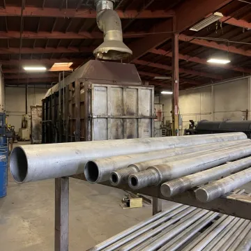 Industrial aluminum coating process for metal components