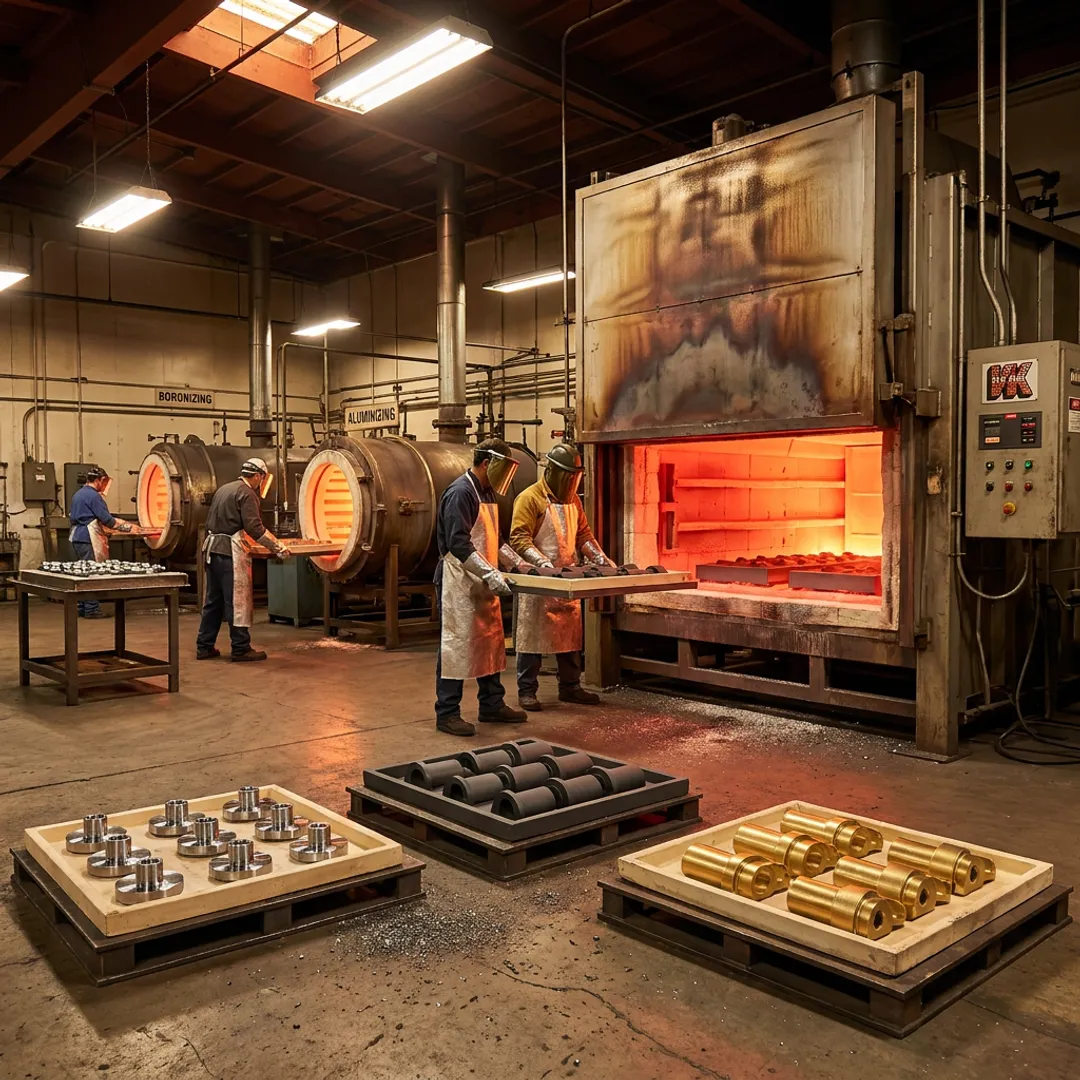 Industrial coating process for metal parts