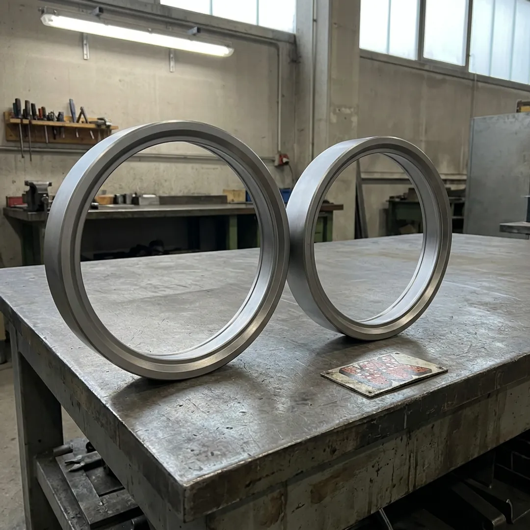 Coated industrial components ready for inspection
