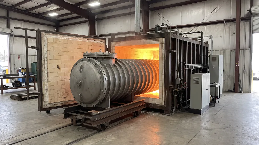 Large-capacity industrial CVA furnace processing oversized heat exchanger components