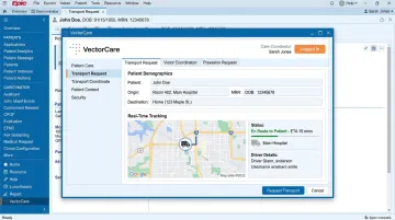 VectorCare SMART on FHIR [Epic integration](/service/epic-optimization-integration) transport coordination workflow dashboard