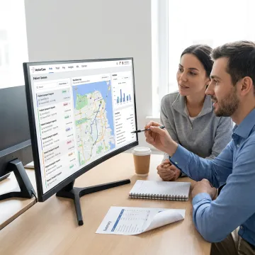 Healthcare operations dashboard for patient logistics coordination
