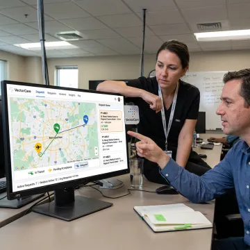 Air ambulance coordination software dashboard