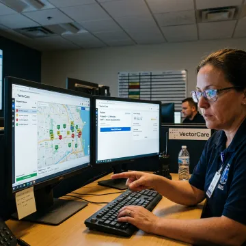 Public safety EMS logistics platform connected to CAD and EHR systems