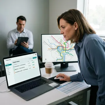 Home health scheduling software dashboard