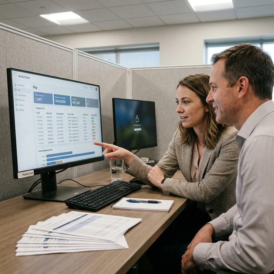 NEMT billing dashboard for healthcare transportation invoices