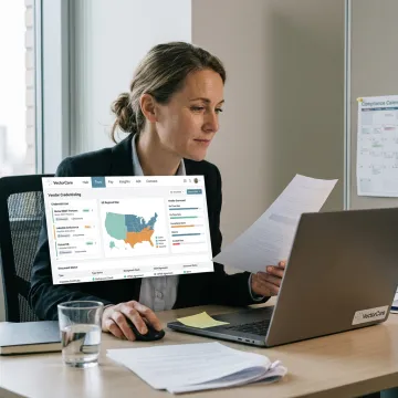 Healthcare vendor credentialing software dashboard
