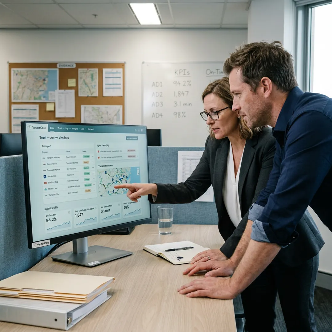 Healthcare vendor management dashboard