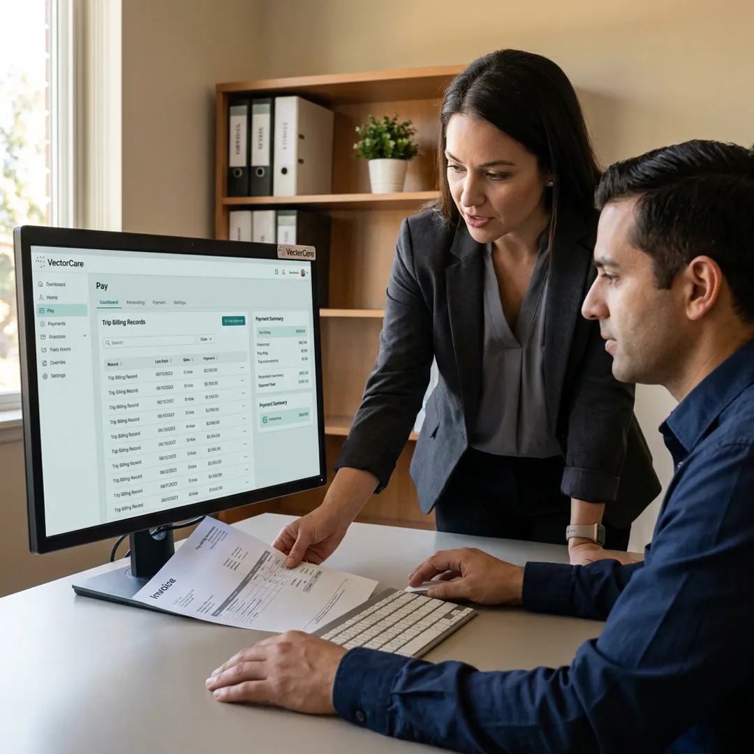 Healthcare logistics payment collection software dashboard