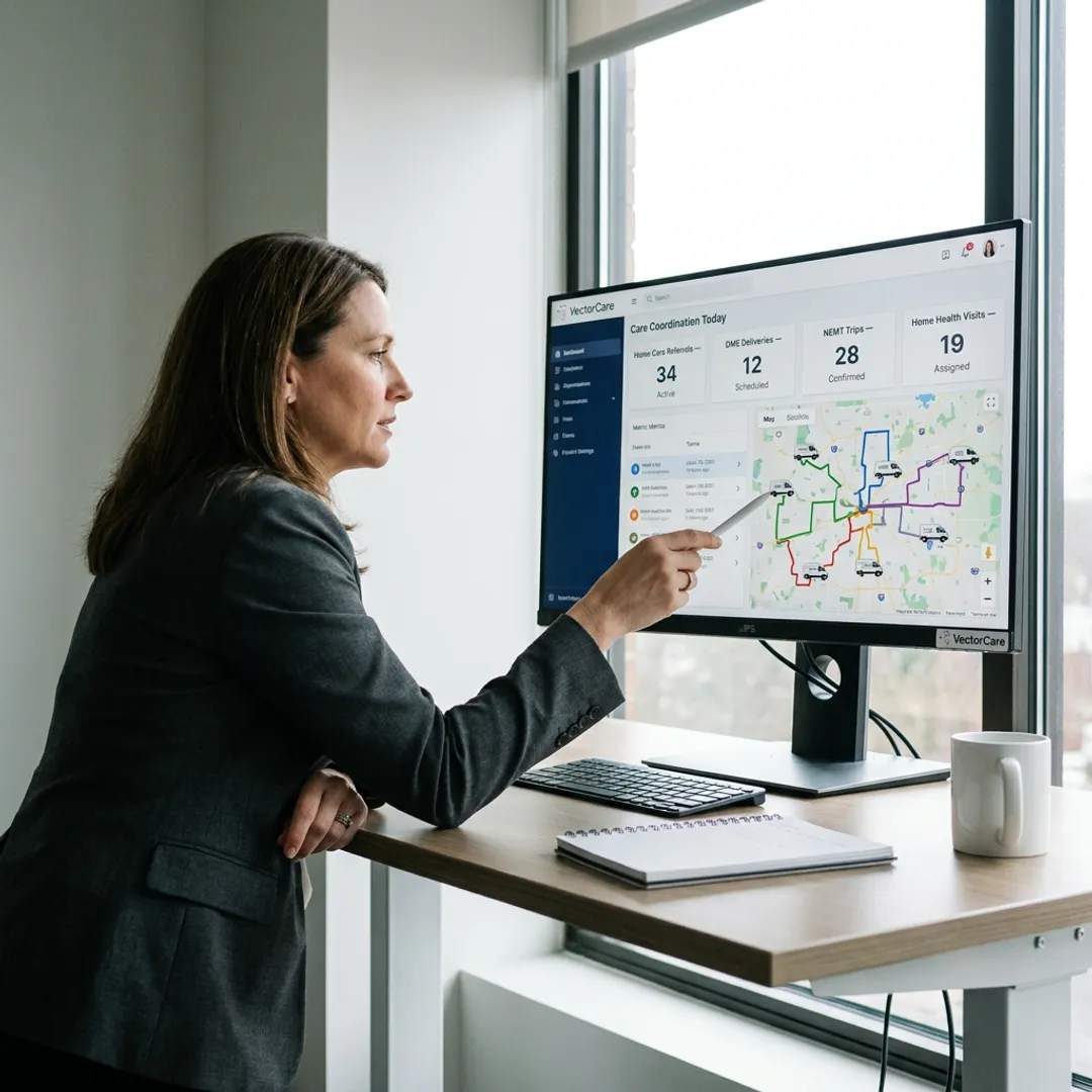 Home care intake dashboard for patient logistics teams