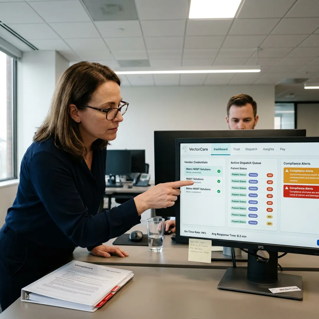 Healthcare logistics vendor management dashboard