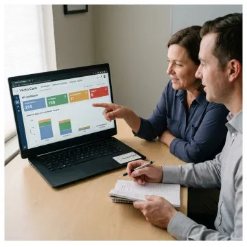 Healthcare operations team reviewing compliance dashboard