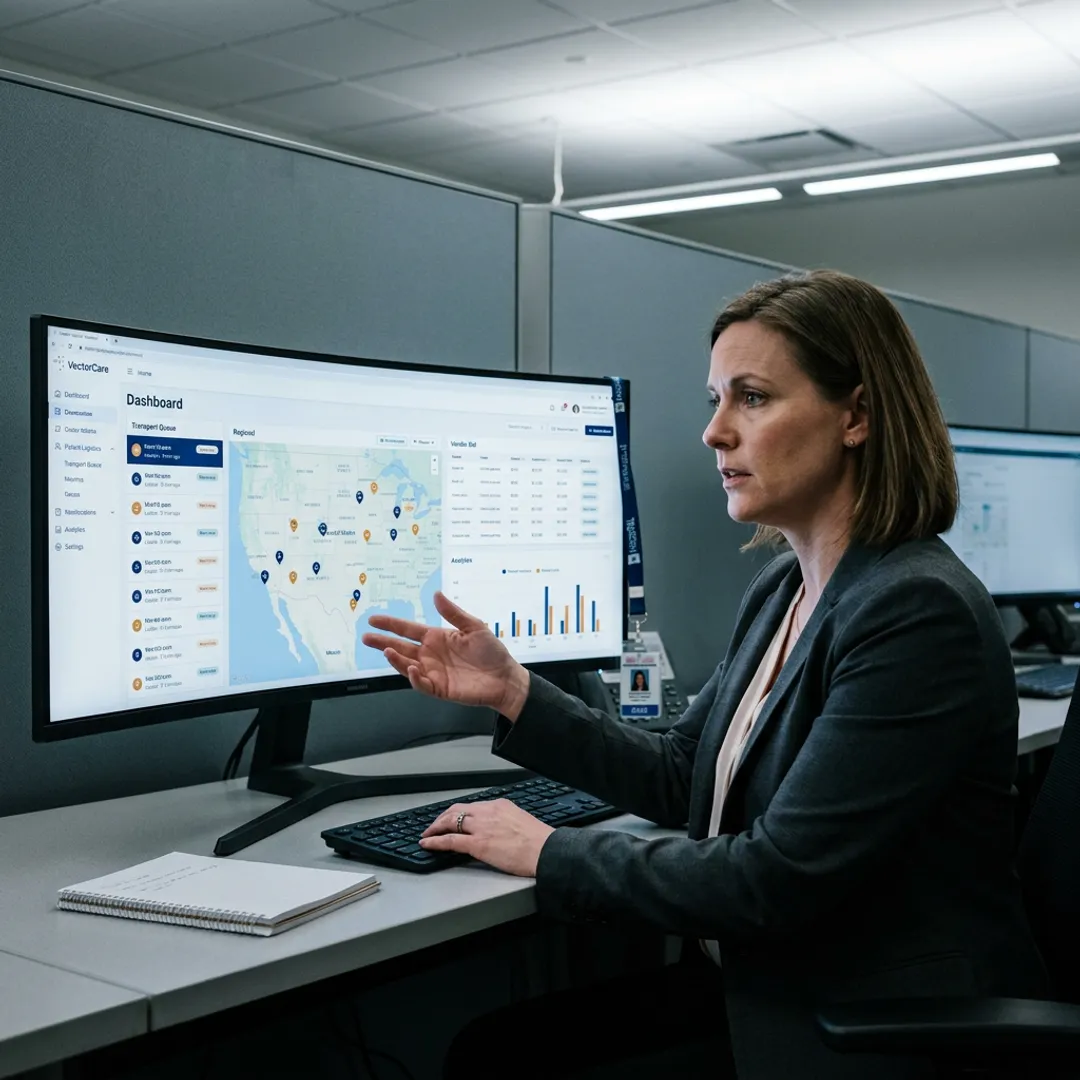 Patient logistics platform dashboard