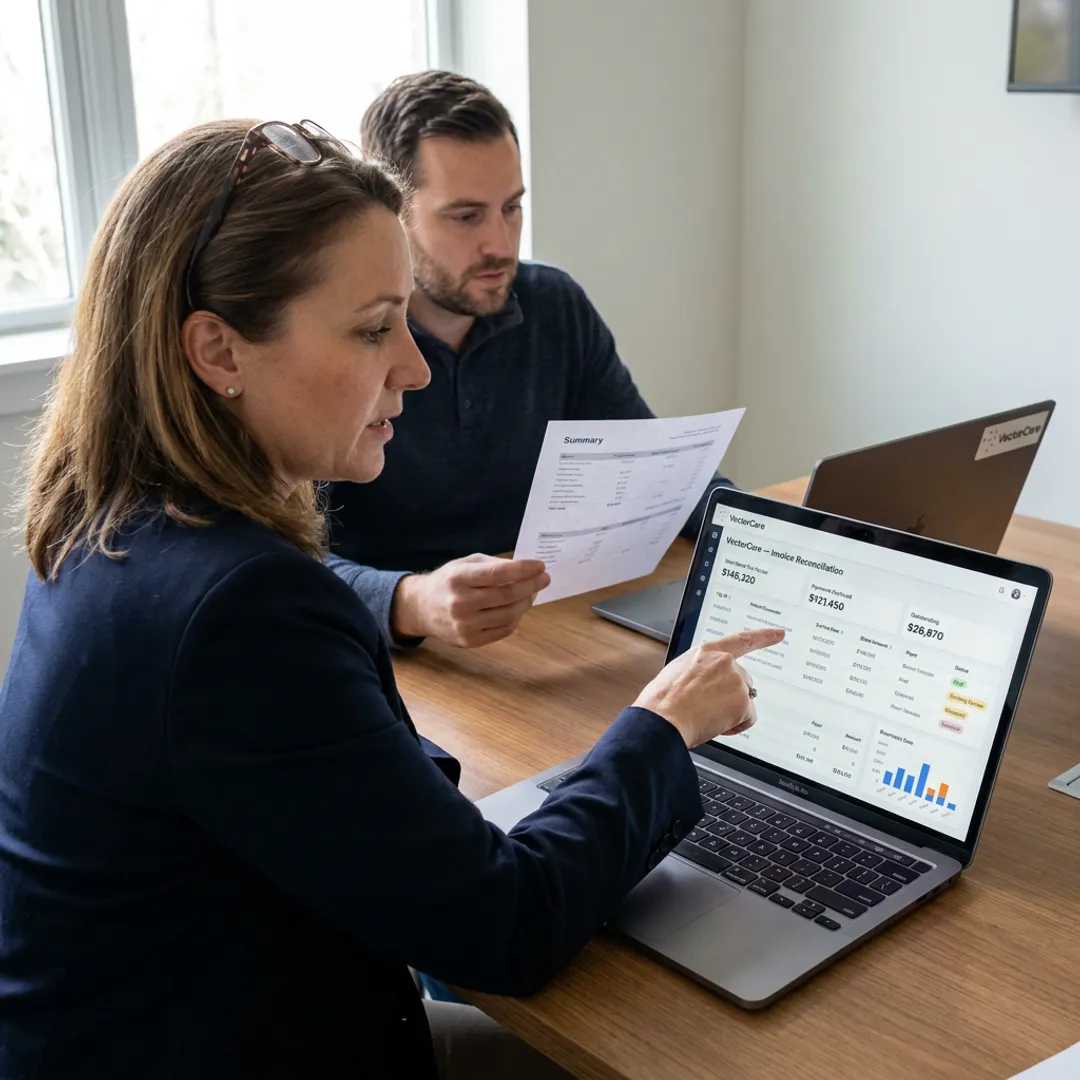 Healthcare logistics billing dashboard