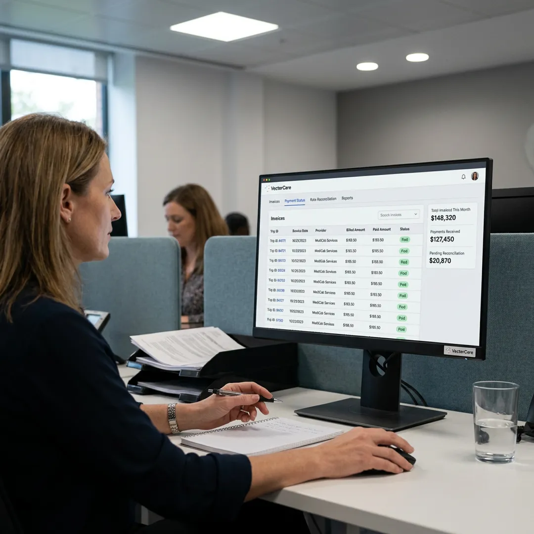 Healthcare billing automation dashboard
